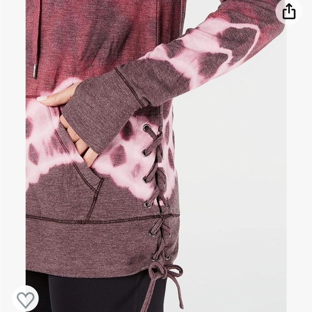 NWT Ideology Tie Dye Lace Up Hoodie - Picture 3 of 4